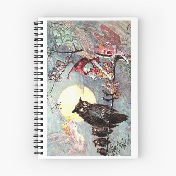 Item preview, Owl Family share Tree Branch with excited Imps by Thomas Maybank designed and sold by neonwulf.