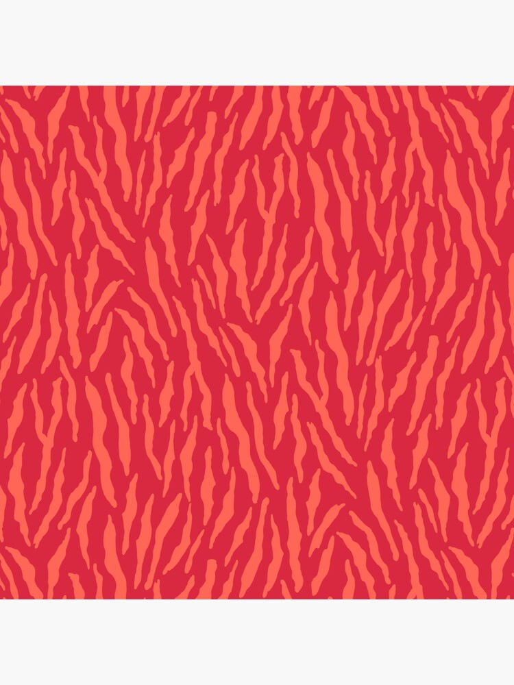 Zebra animal pattern in living coral palette by BrankaPD