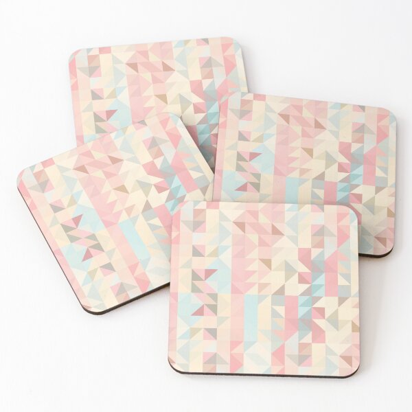 Item preview, Pink and Pastel Triangle Squares Pattern designed and sold by patternsoup.