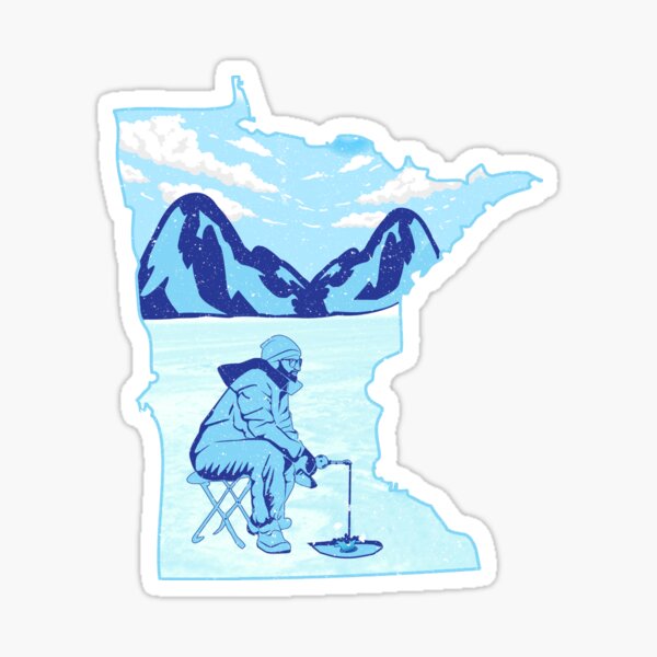 Ice Fishing Stickers for Sale, Free US Shipping
