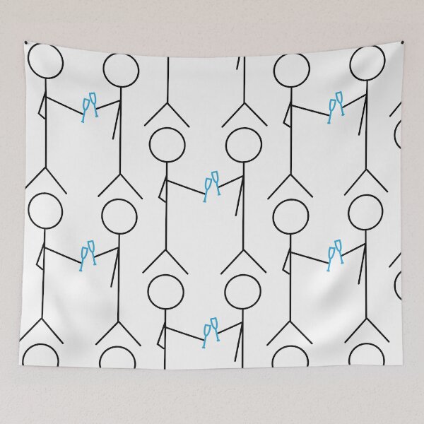Item preview, Stick figures with wine glasses designed and sold by sigdesign.