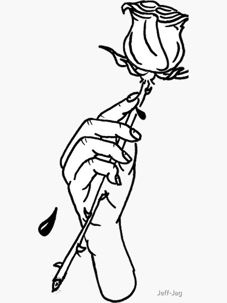 "LIL PEEP ROSE" Sticker for Sale by JeffJag Redbubble