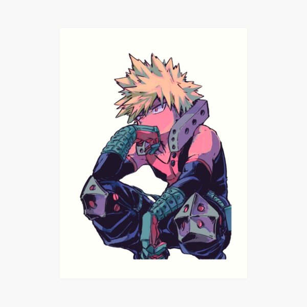 Pensando Bakugo Lámina artística