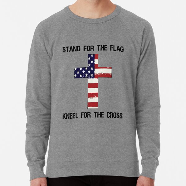 I Stand For The Flag And Kneel For The Cross Roblox Minecraft Usa Lightweight Sweatshirt By Lebronjamesvevo Redbubble - i stand for the flag and kneel for the cross roblox minecraft usa greeting card by lebronjamesvevo redbubble