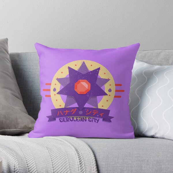 Kanto Gym Logos - Cerulean City (2015) Throw Pillow