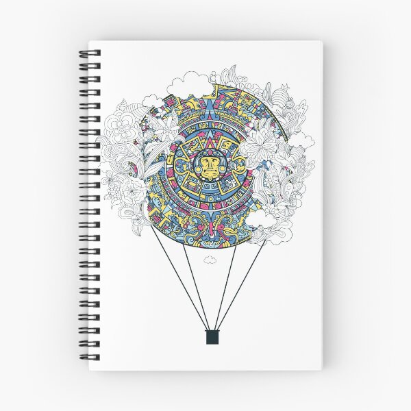 Artikelvorschau, Mayakalender-Heißluftballon, der in die Wolken fliegt entworfen und verkauft von webpatty.