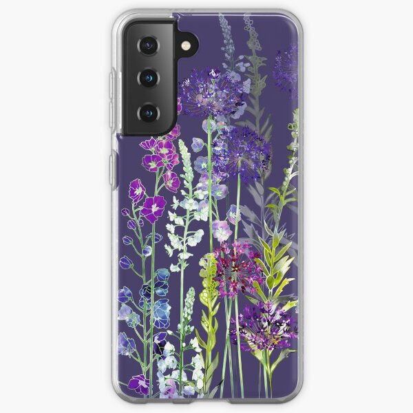 Purple Flower Meadow - Alliums, Delphiniums & Veronica Gentianoides Samsung Galaxy Soft Case