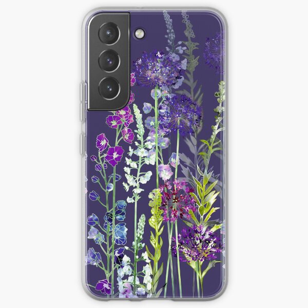 Purple Flower Meadow - Alliums, Delphiniums & Veronica Gentianoides Samsung Galaxy Soft Case