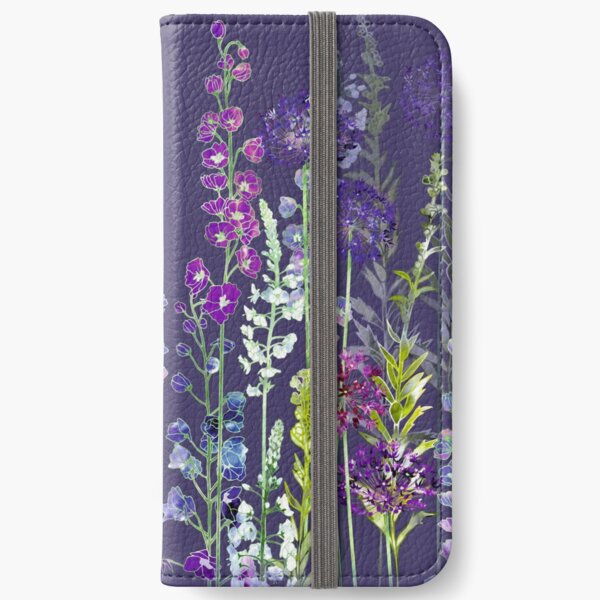 Purple Flower Meadow - Alliums, Delphiniums & Veronica Gentianoides iPhone Wallet