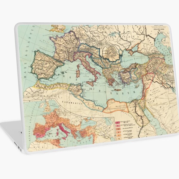 Vintage Map of The Roman Empire (1889) Laptop Skin