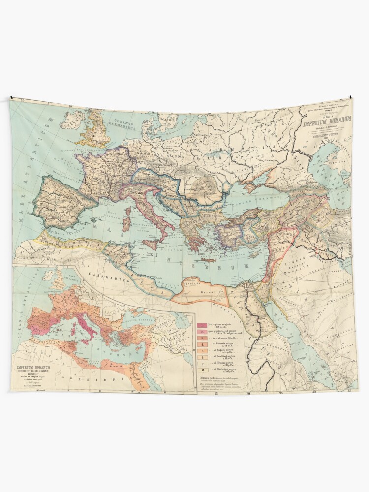Alternate view of Vintage Map of The Roman Empire (1889) Tapestry