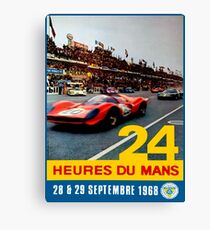 LE MANS; Jahrgang 1968 Grand Prix Auto Race Print Leinwanddruck