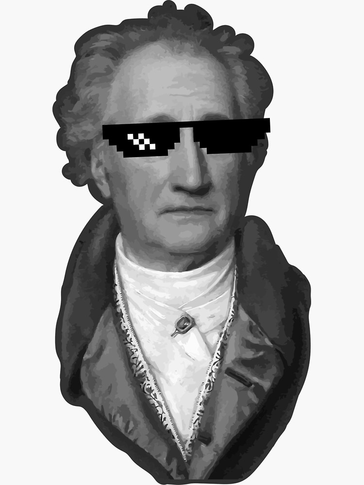 Thumbnail 3 von 3, Sticker, Goethe ist cool! designt und verkauft von Lukudili.