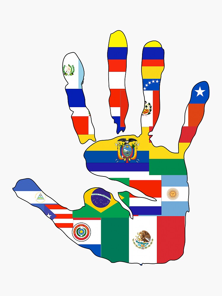 latin-america-flags-hand-sticker-for-sale-by-latinlover-redbubble