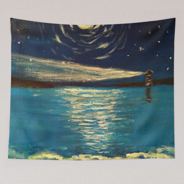 Item preview, Moonlight on beach designed and sold by painttime.