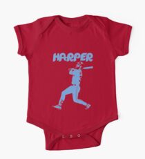 Bryce Harper Phillies - Blaue Schablone-2 Kurzärmeliger Einteiler