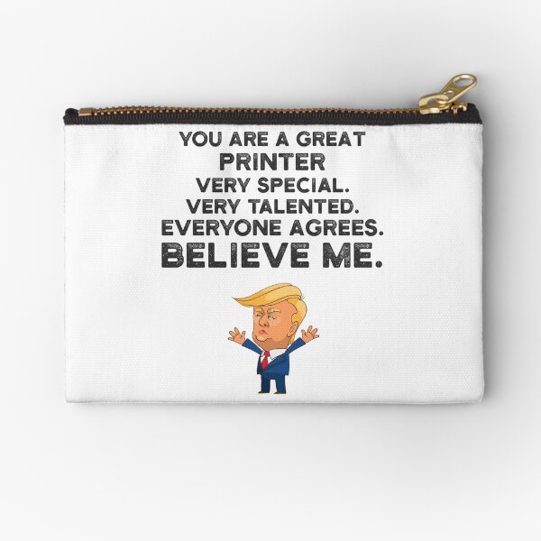 Printer Funny Trump Zipper Pouch