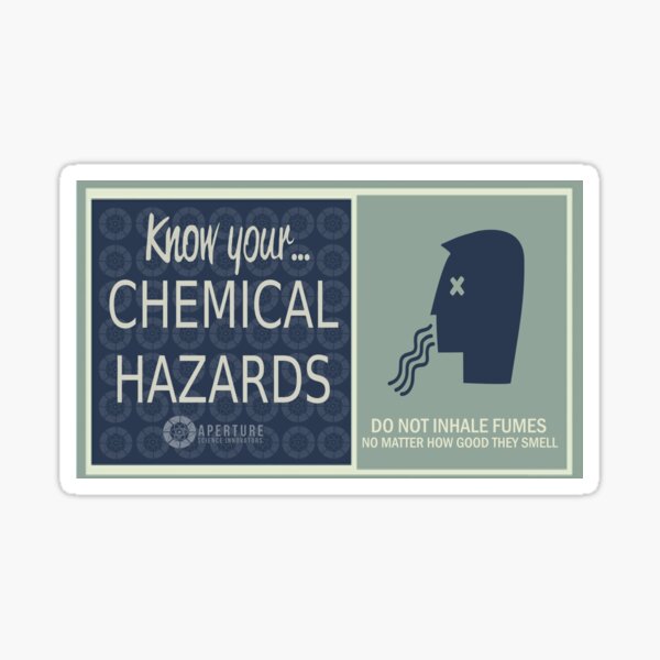 Know Your Chemical Hazards | Aperture Science Innovators Sticker