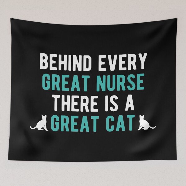 Item preview, Behind Every Great Nurse There Is A Cat designed and sold by Isabelle-Anne.