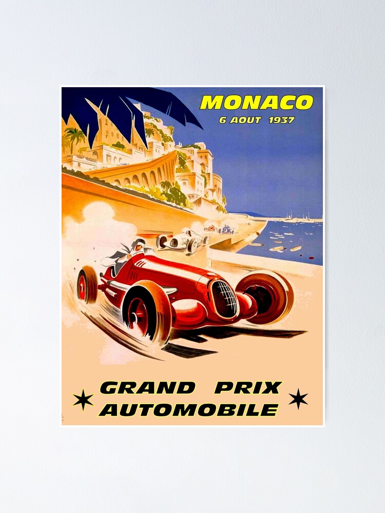 Poster for Sale avec l'œuvre « Affiche du Grand Prix de Monaco