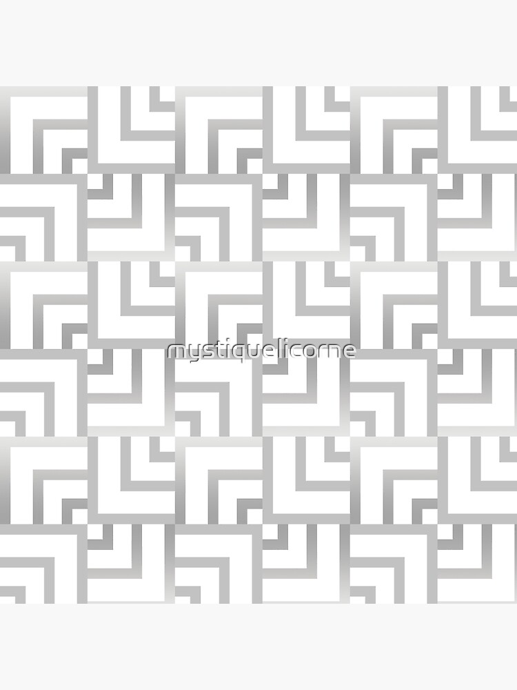 White and Silver Squares Pattern by mystiquelicorne