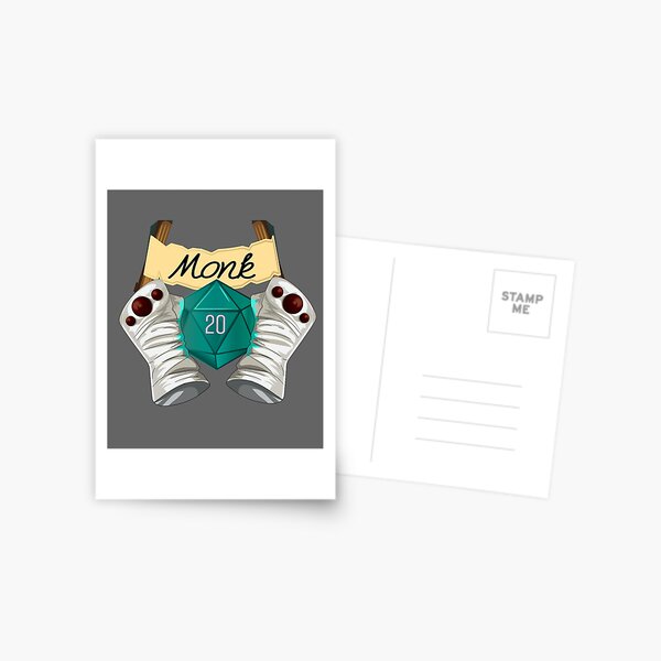 Dungeons & Dragons MonkD20 Postkarte