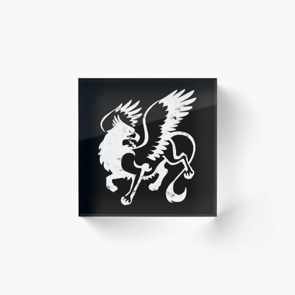 Griffon Fantasy Design, White Acrylic Block