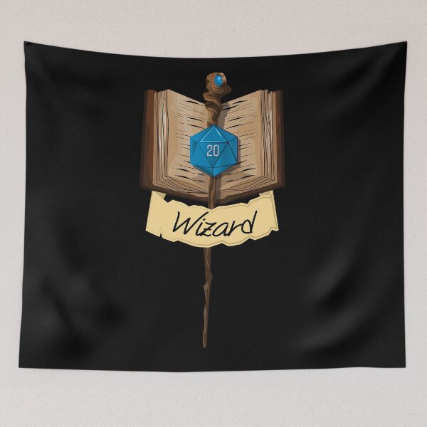 Item preview, Dungeons & Dragons Wizard D20 designed and sold by MeepleDesign.