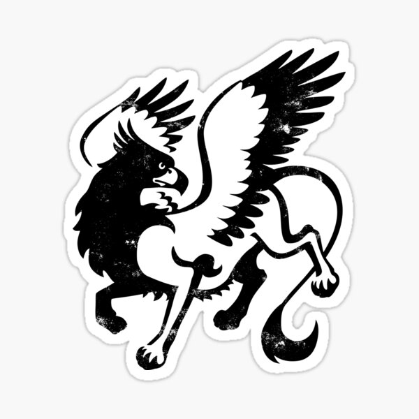 Griffon Fantasy Design, Black Sticker