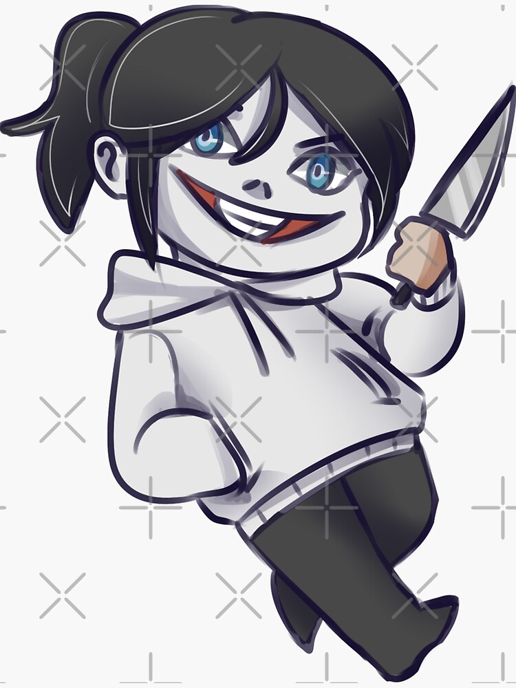"Jeff the Killer Creepypasta " Sticker for Sale by slenderfluid Redbubble