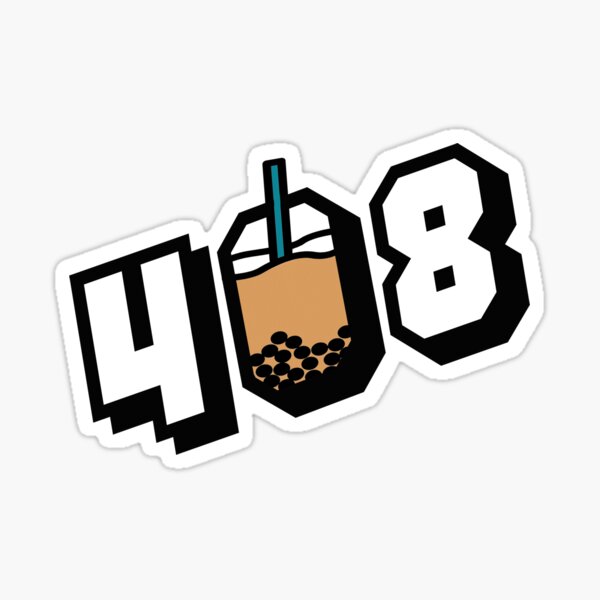 408 Boba Sticker Sticker