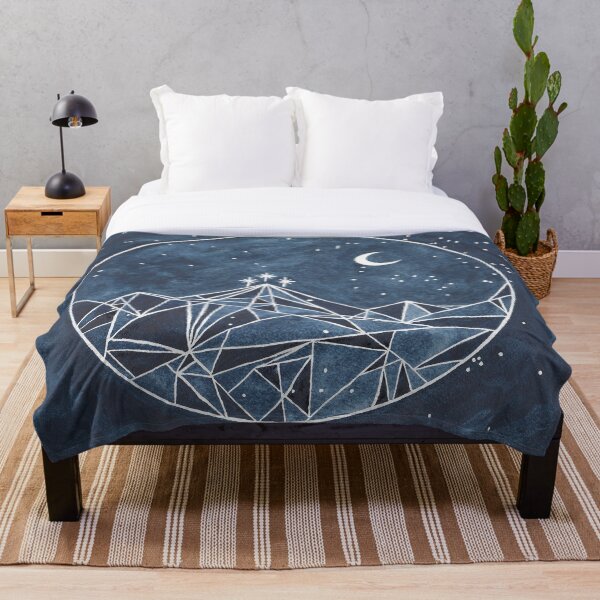 night court moon and stars Throw Blanket