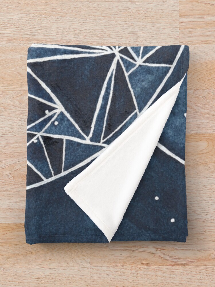 Alternate view of night court moon and stars Throw Blanket
