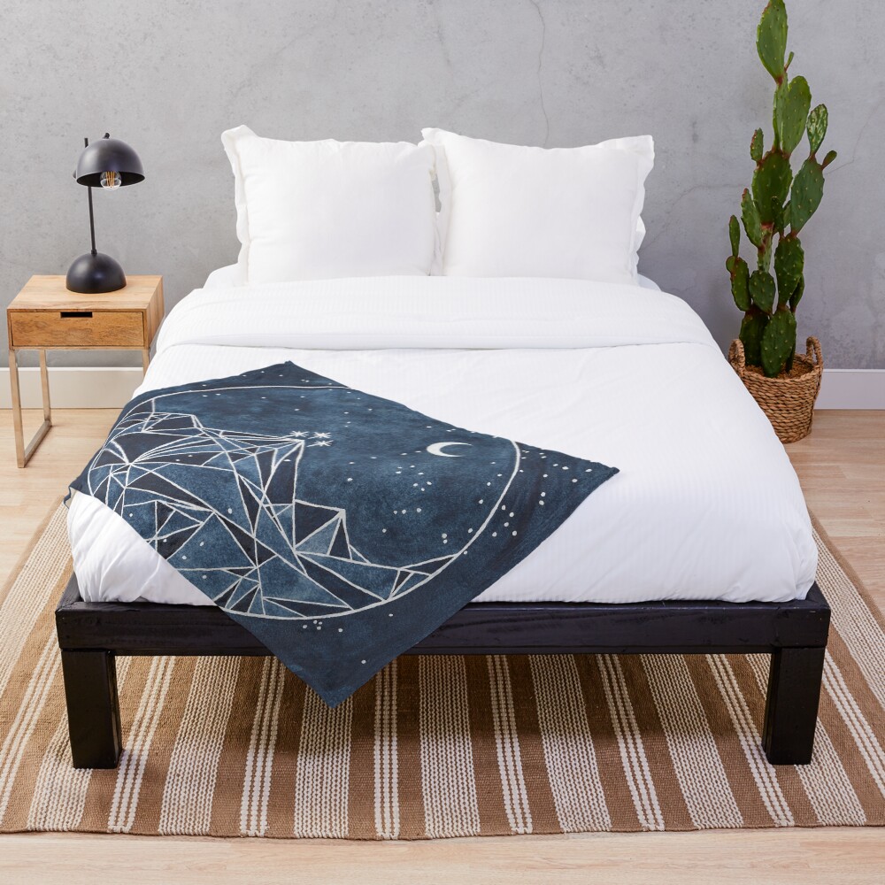 night court moon and stars Throw Blanket
