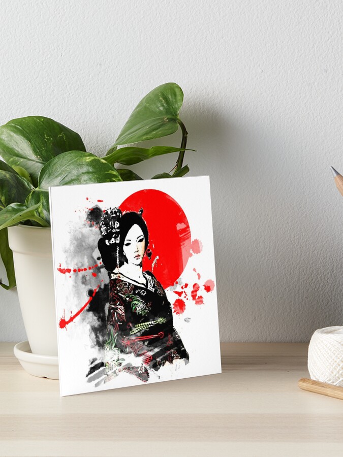 Japan Kyoto Geisha Art Board Print By Vivalarevolucio Redbubble