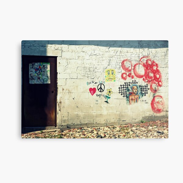 Peace Love & Sponge Bob Metal Print