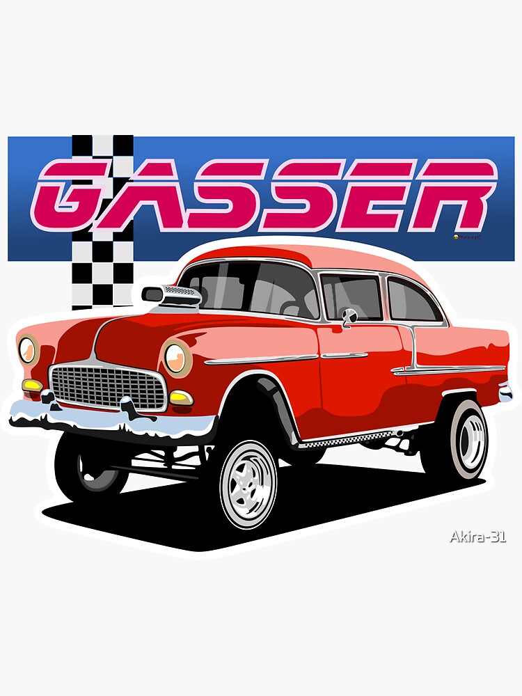 Dodge Charger HEMI Gasser Drag Car Fink Bumper Sticker or Fridge Magnet 