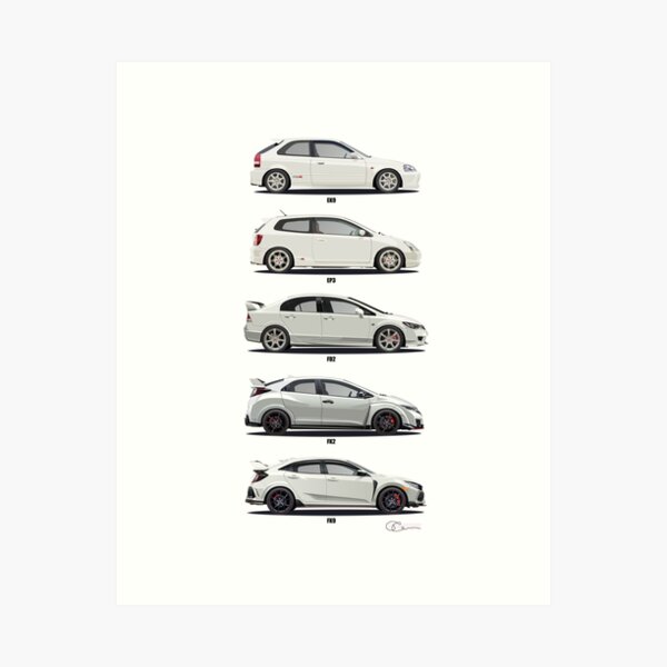Honda Civic Type R Kunstdruck