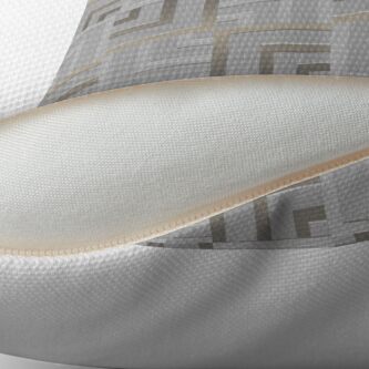 Alternate view of Bronze and Silver Squares Throw Pillow