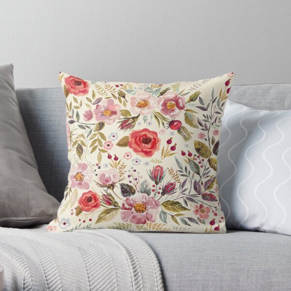 Amour des fleurs anciennes Coussin