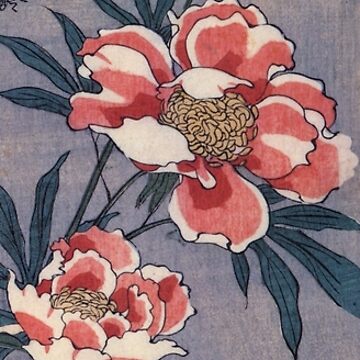 Artwork thumbnail, Peonies by Utagawa Hiroshige (Reproduction) by Classic Visions Gallery