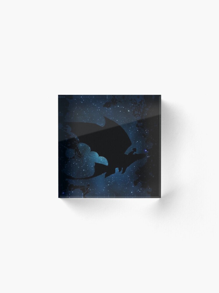 Alternate view of How to train your dragon - Toothless and Hiccup night Acrylic Block