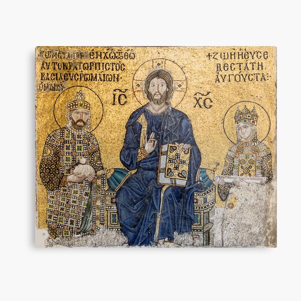 Jesus Christ Pantocrato mosaic in Hagia Sophia, Istanbul Metal Print