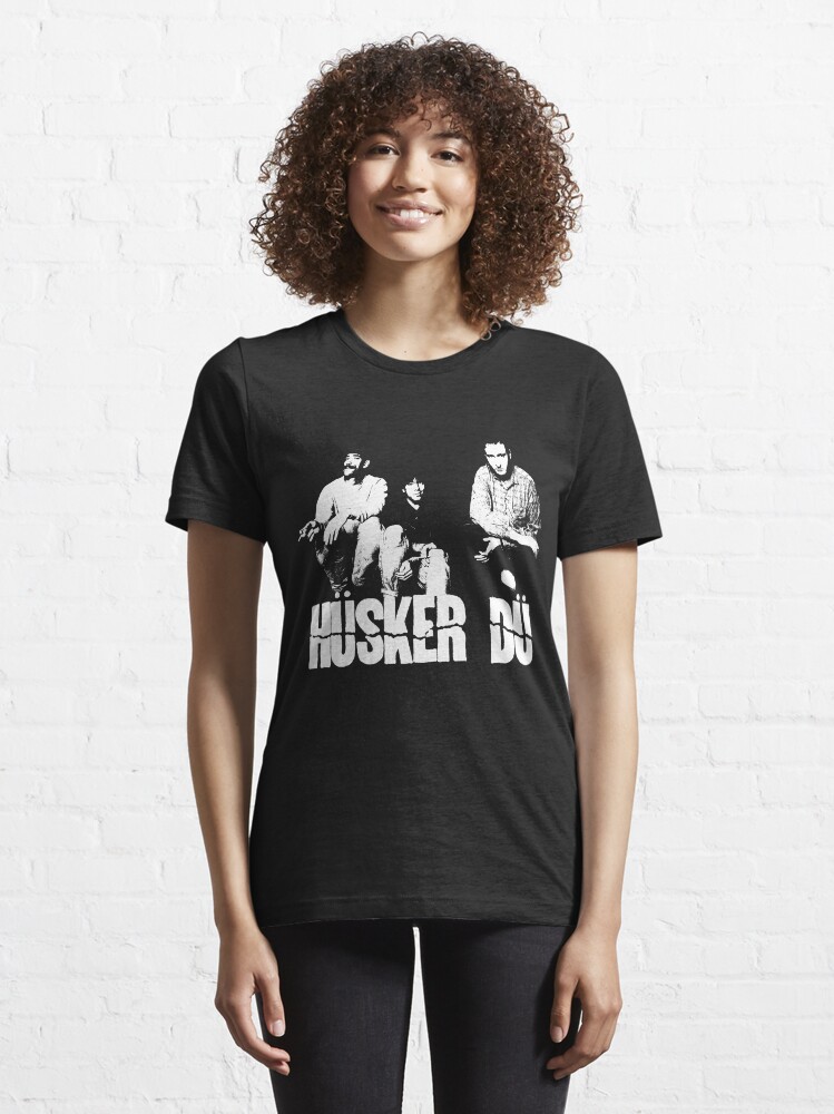 Alternate view of Husker Du - The White Stencil Essential T-Shirt