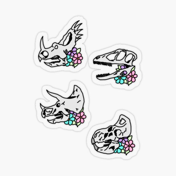 Item preview, Lot d'autocollants Dino Fossil designed and sold by tristahx.