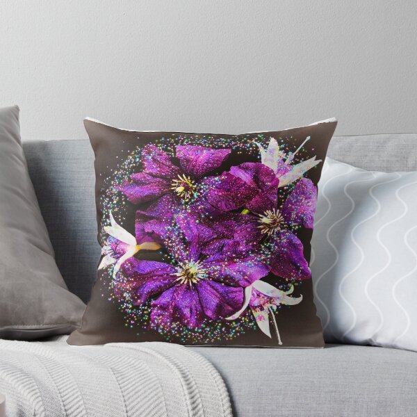 Item preview, Happy Mothers Day with Purple Clematis and Fuschia, with Swirls designed and sold by Sandra Cockayne.