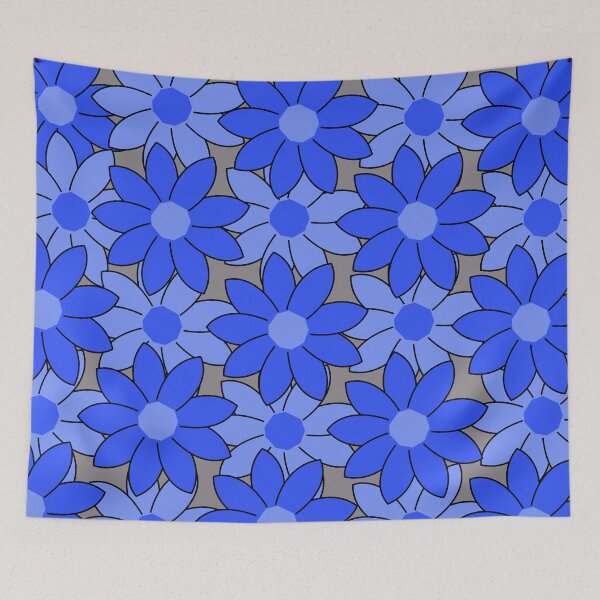 Item preview, Multi-Blue Flowers designed and sold by kpsweet719.
