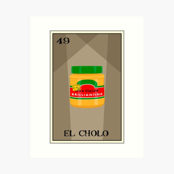 Aperçu de l'œuvre Conception de la Loteria El Cholo créée et vendue par Kid-Diablo-Tees.