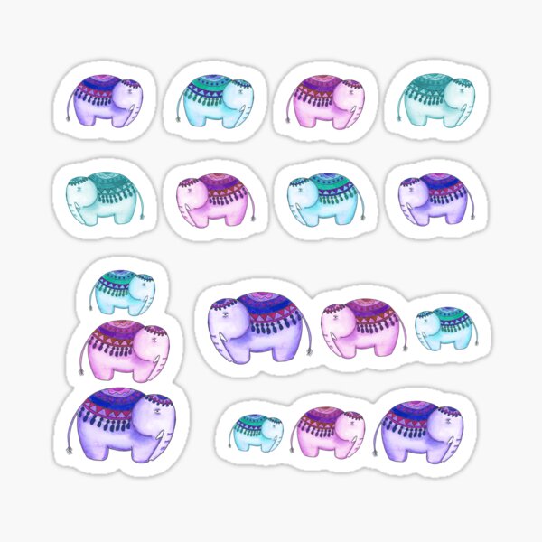 Elephant sticker sheet Sticker
