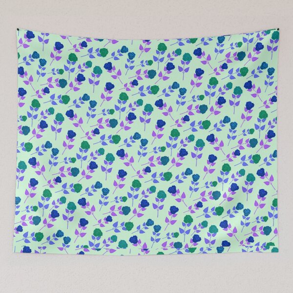 Item preview, Floral Pattern Print - Blue Green Version designed and sold by BigAl3D.